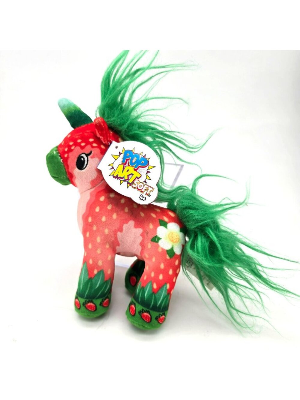 Pop Art Berrylicious Unicorn Plush Toy 6" Stuffed Animal Red Green NWT jj3725